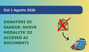 Donatori di sangue: nuove modalita’ di accesso ai documenti