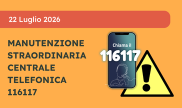 Manutenzione straordinaria servizio 116117